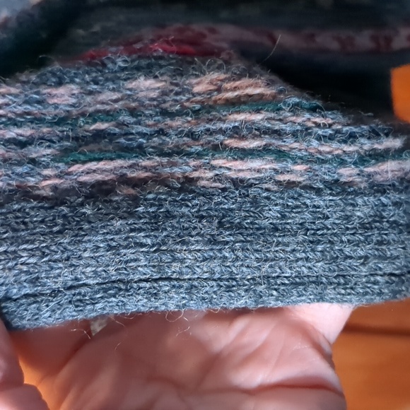 Vintage BLUEBERRY HILL* 100% Shetland Wool patterned button front sweater. - Picture 13 of 15